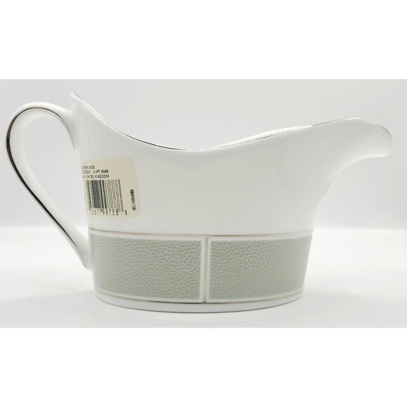 Wedgwood Shagreen Jade Sauce Boat .4 Pt Fine Bone China Made In UK New with tags - Picture 5 of 11